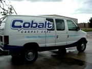 Vinyl graphics made and installed on Cobalt van